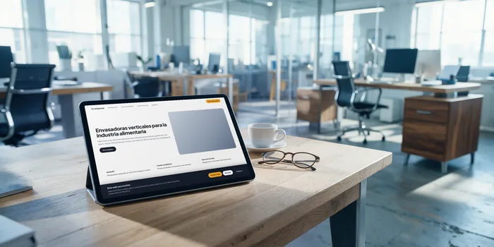 Tablet sobre la mesa con el aviso de cookies de una web en pantalla