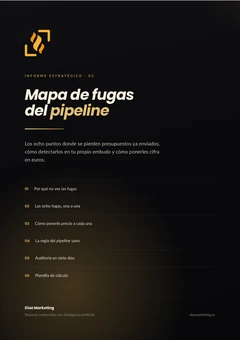 Portada del informe «Mapa de fugas del pipeline» de Díaz Marketing